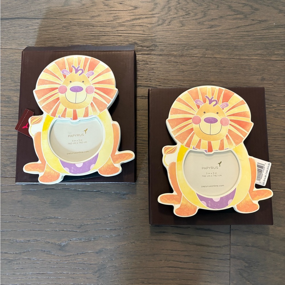 Papyrus nursery lion frames new in box ret $35 each